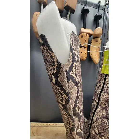 Brand New Gianni Bini Gianna Snake Print Kitten Heel Tall Boots Size 7 - Picture 10 of 14